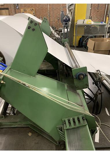 Used 72" WIDE POWELL SHAFTLESS FLOOR PICK UP UNWIND STAND - PENDING SALE