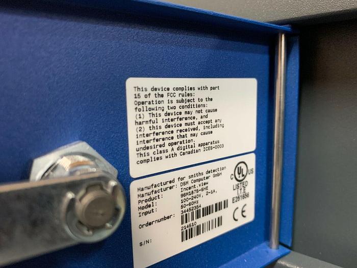 Used Smiths Heimann detection Incent.view Computer , 96M1875-SHE