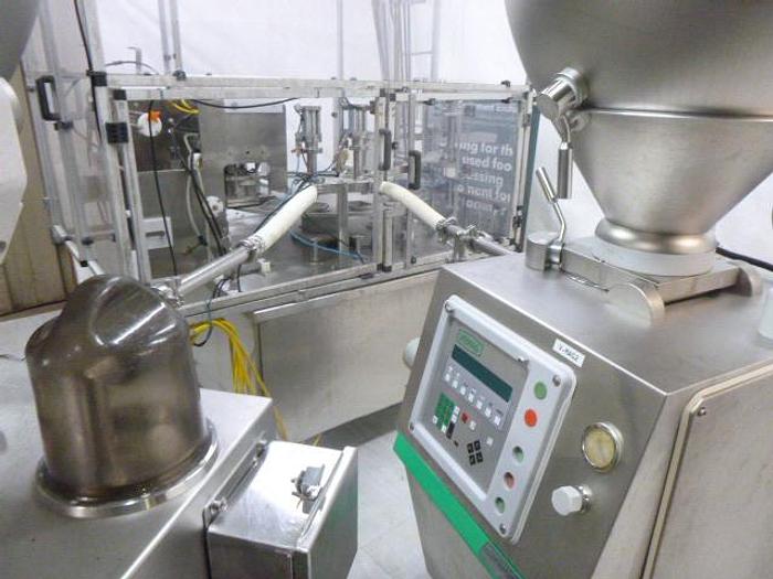 Used Complete Filling Line; World Cup Filler, (2) Vemag Robbies and Lidder