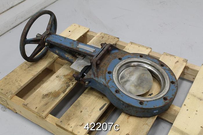 Used Dezurik 8" Hand Operated Knife Gate Valve #42207