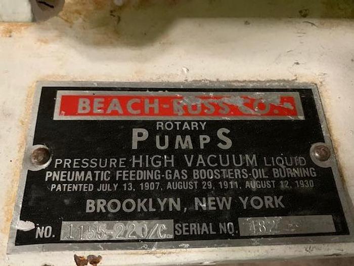Used Beach-Ross Rotary Vacuum Pump