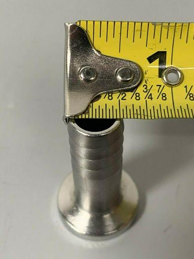 Used 316L Stainless Steel Sanitary 1/2" Hose Fitting To 1/2" Sanitary Fitting