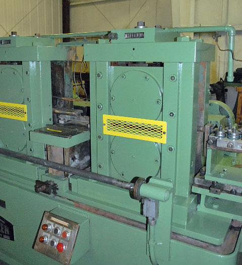 Used 11" - 4.5" (279 MM-114 MM) TISHKEN WIRE FLATTEN, STRAIGHTEN & CUT-OFF LINE (USED)