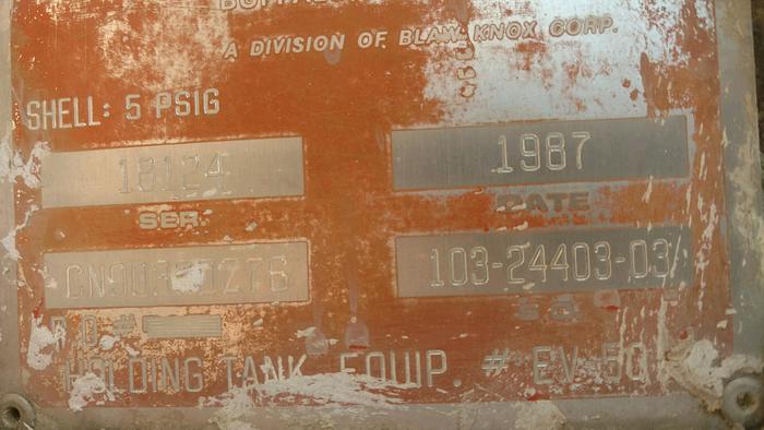 Used Evaporator, Caustic, Blaw Knox, 125 lb/hr, Drum Flaker, #L738570