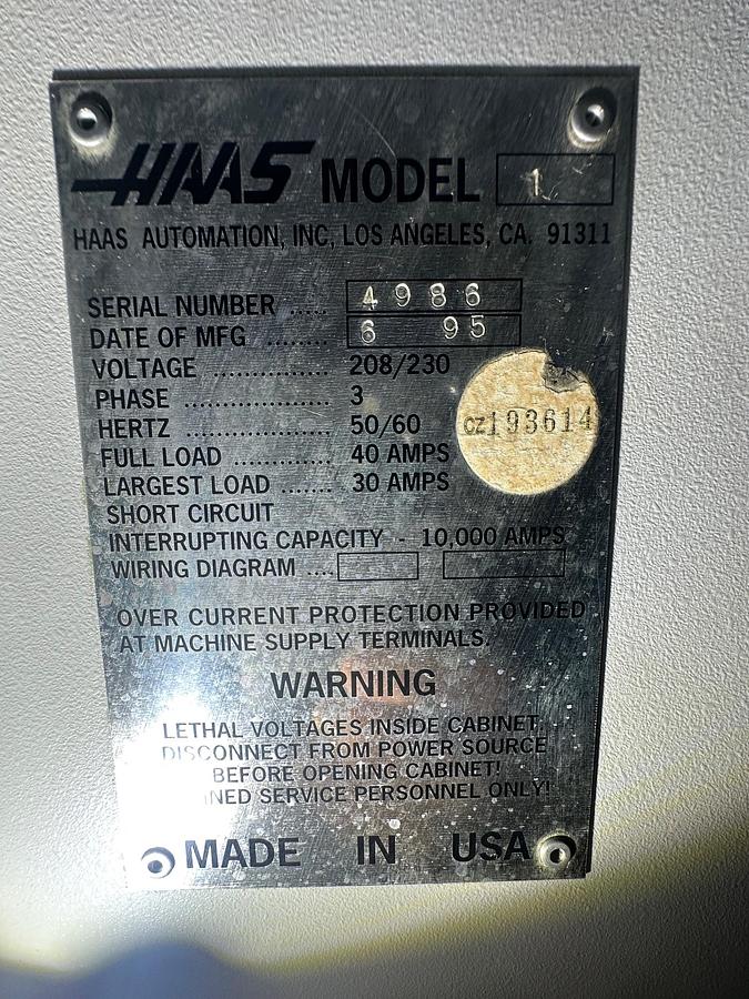 Used 1995 Haas VF-1 VMC