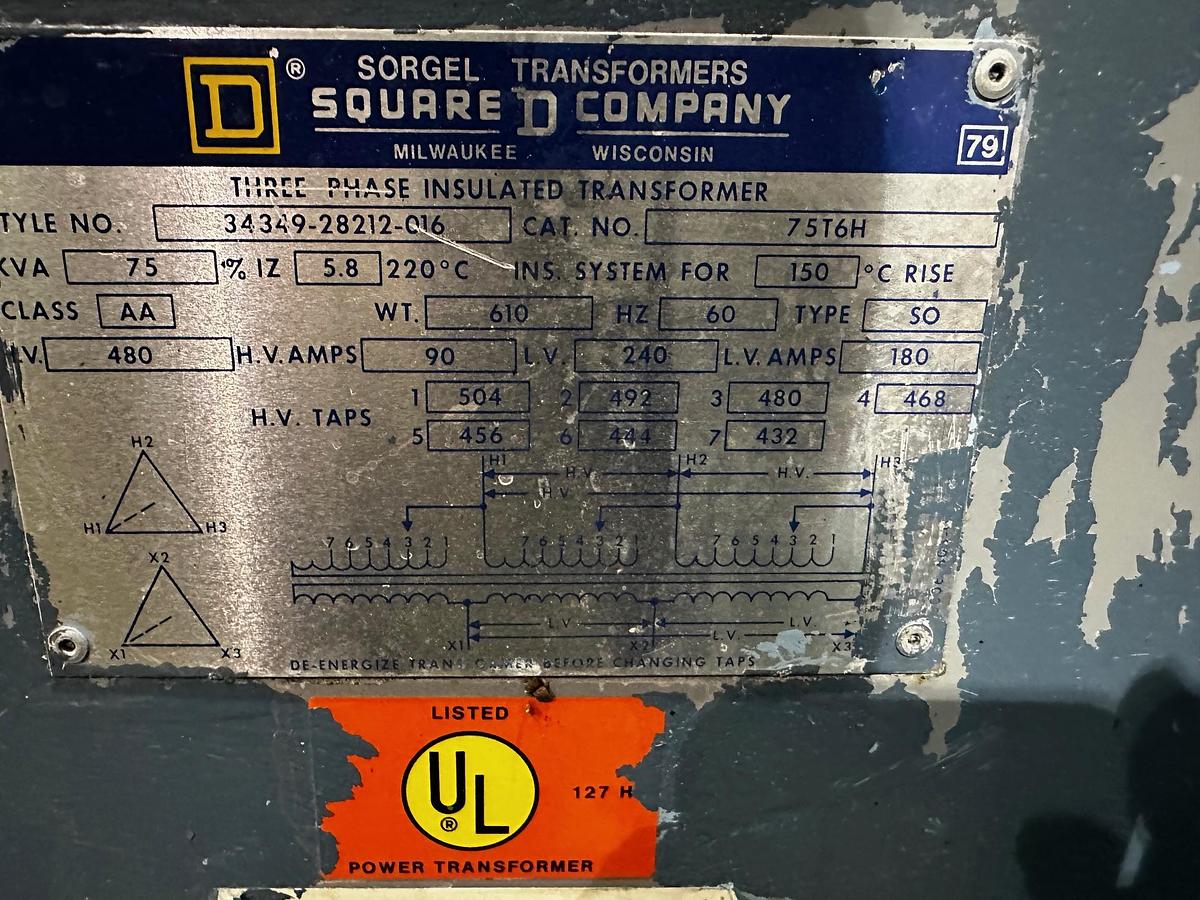 Used 75 Kva Siemens Transformer,