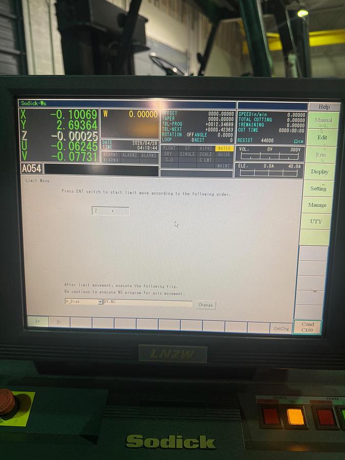 Used Sodick AQ600L/LN2W 2011