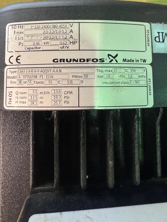 Used Grundfos A-97516598-P1-1226