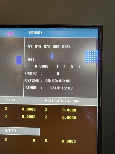 Used Sharp 2280NC Flat Bed CNC Lathe