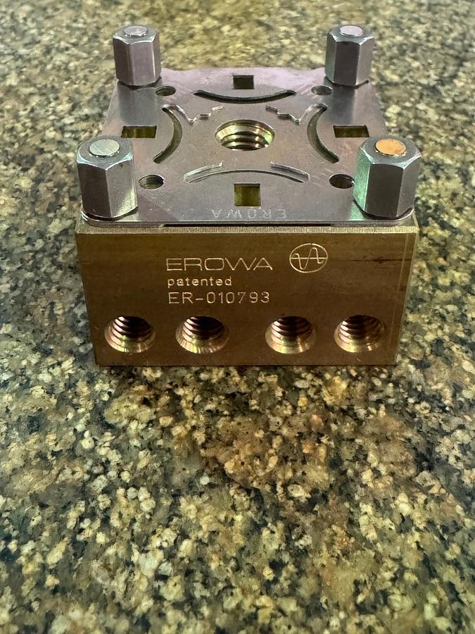 Used Erowa ER-010793 Brass Slotted Electrode Holders