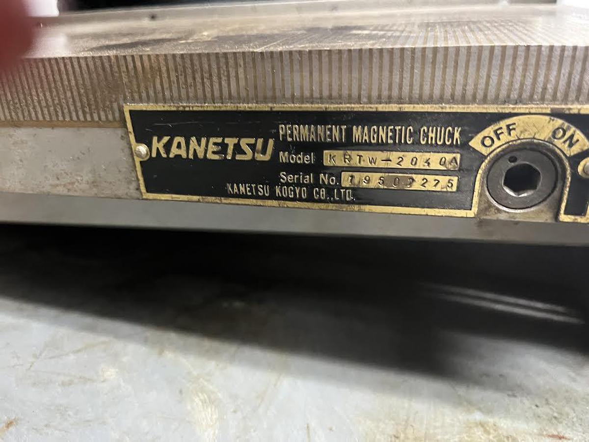 Used Kanetsu Magnetic Chuck KRTW2040A