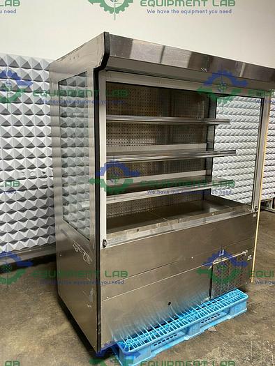 Used Barker  Stainless Steel Commercial Display Refrigerator w/ Roll up Door