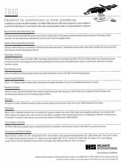 Refurbished Reliance 7000 Fully Electric Recline Chair