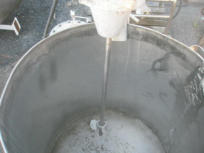 Used Tank, 15 Gallon, 316 Stainless Steel, 20" X 20", Agitated, FT/FB, #S734563