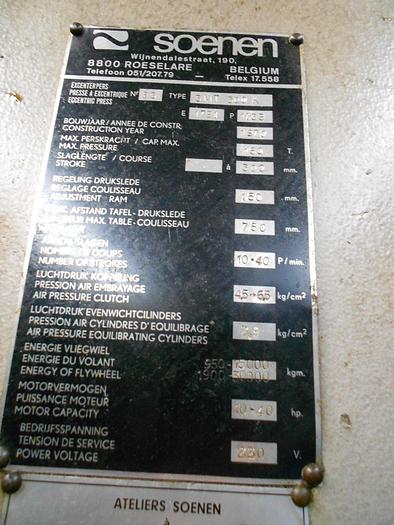 Gebraucht HYDRAULISCHE PERS SOENEN 150 TON