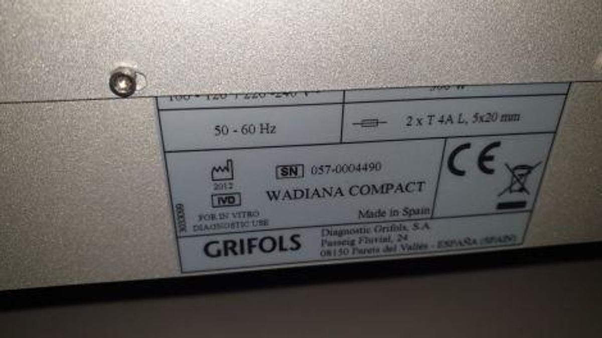 Used GRIFOLS Wadiana Automated Systems for Blood Typing