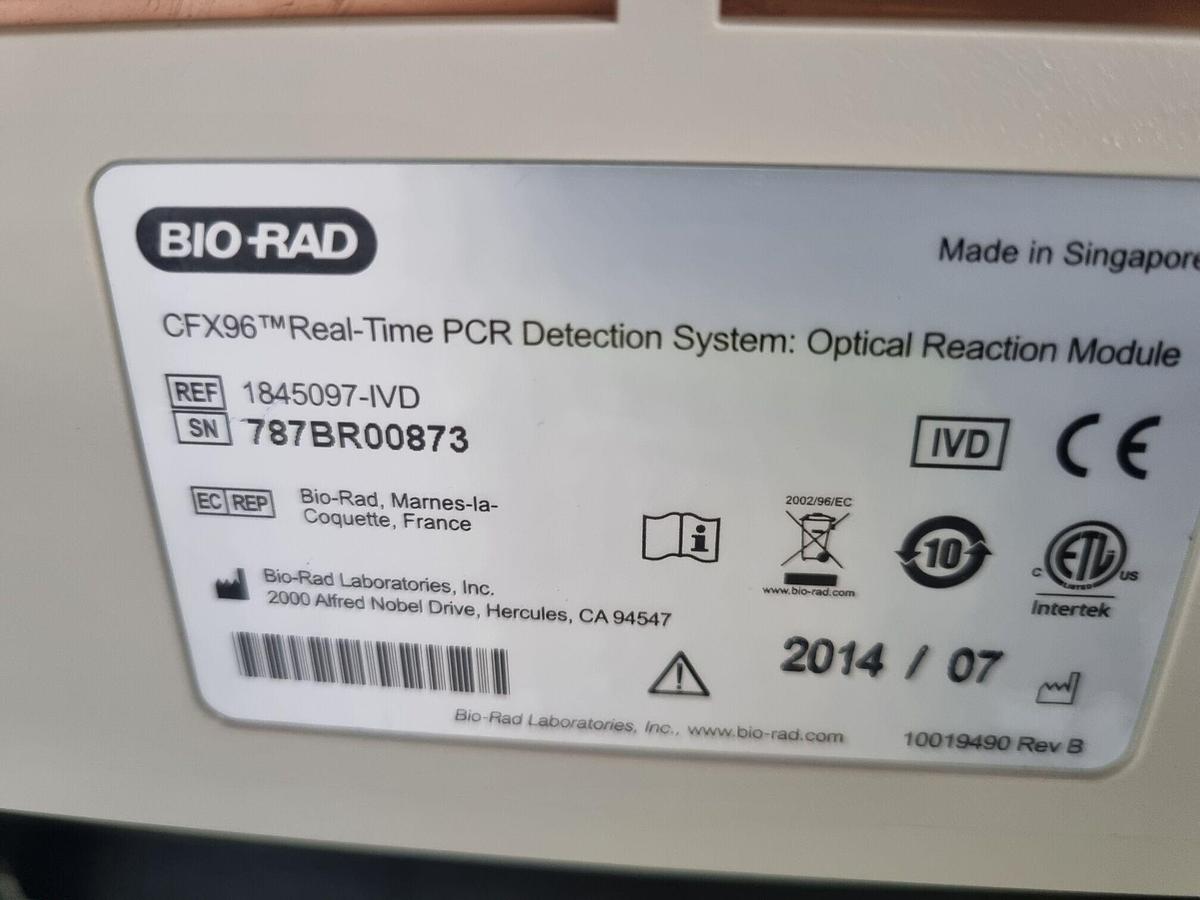 Usado BIO-RAD Termociclador CFX96 instrumento de PCR