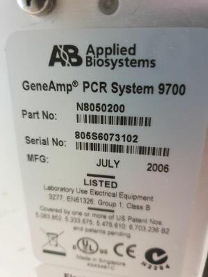 Gebraucht <span>À vendre</span> APPLIED BIOSYSTEMS GeneAmp PCR System 9700