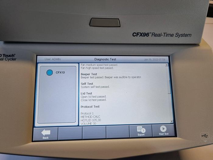 Used BIO-RAD CFX96 Touch PCR