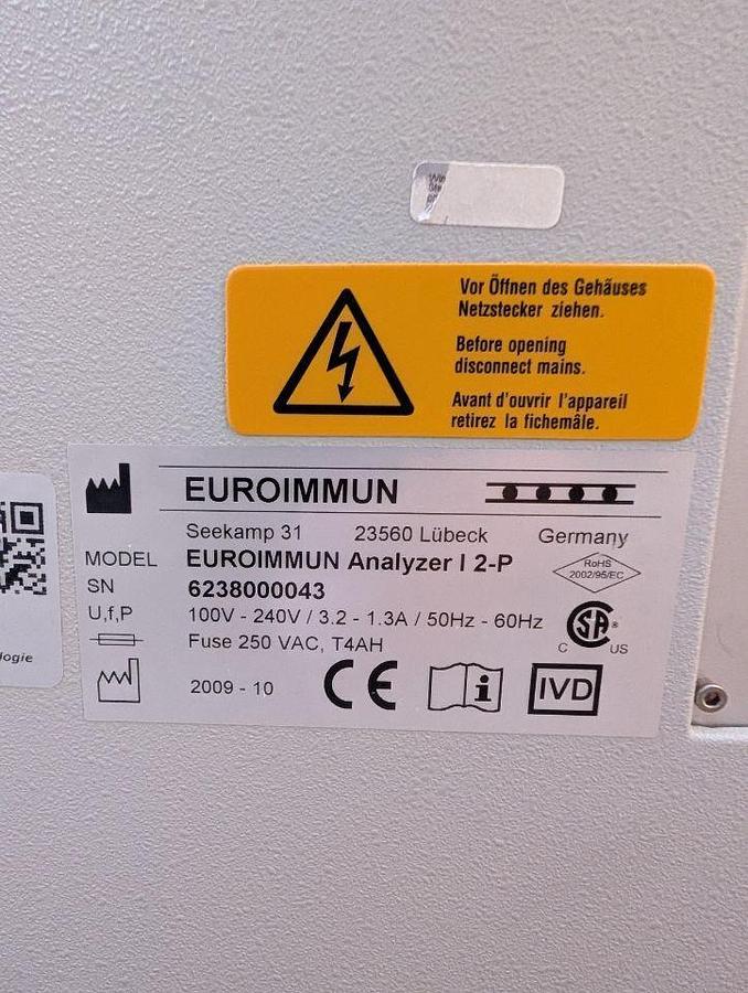 D'occasion EUROIMMUNE Euroimmun Elisa I2-P Elisa I2-P