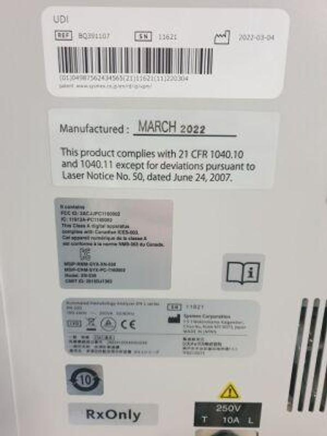 For Sale SYSMEX XN-530 Hematology Analyzer