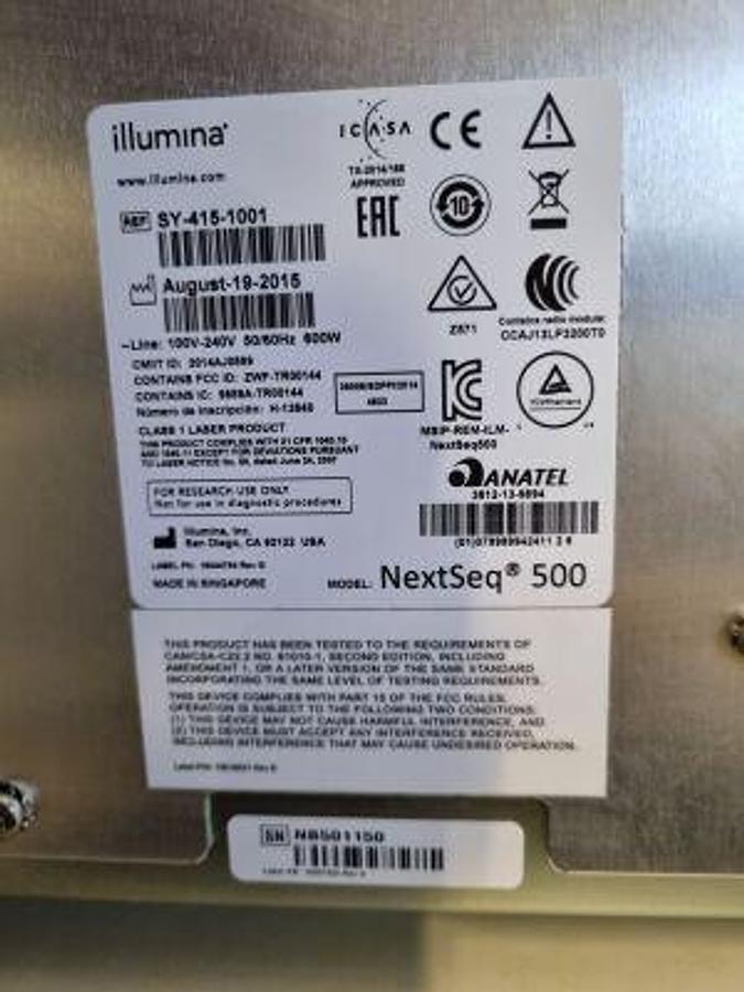 Usado ILLUMINA NextSeq 500 Secuenciador NGS