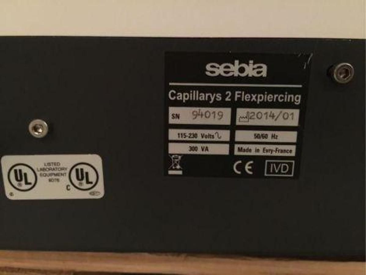 Used For Sale SEBIA CAPILLARYS 2 FLEX  PIERCI Electrophoresis Unit