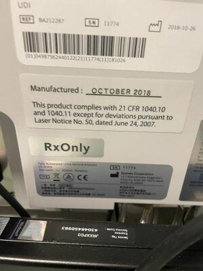 Used For Sale SYSMEX UF4000 + UD10 Urine Analyzer