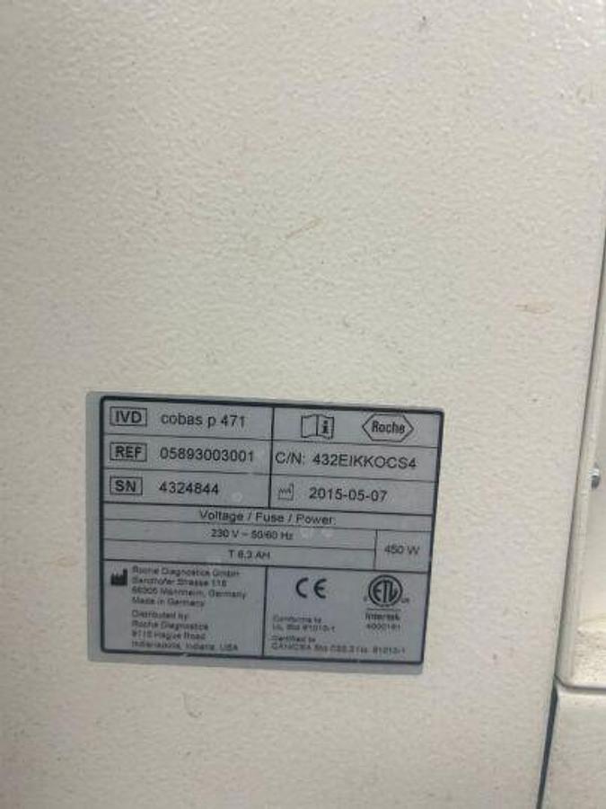 Used For Sale ROCHE DIAGNOSTICS Cobas P 512 + P 471 pre-analytical system