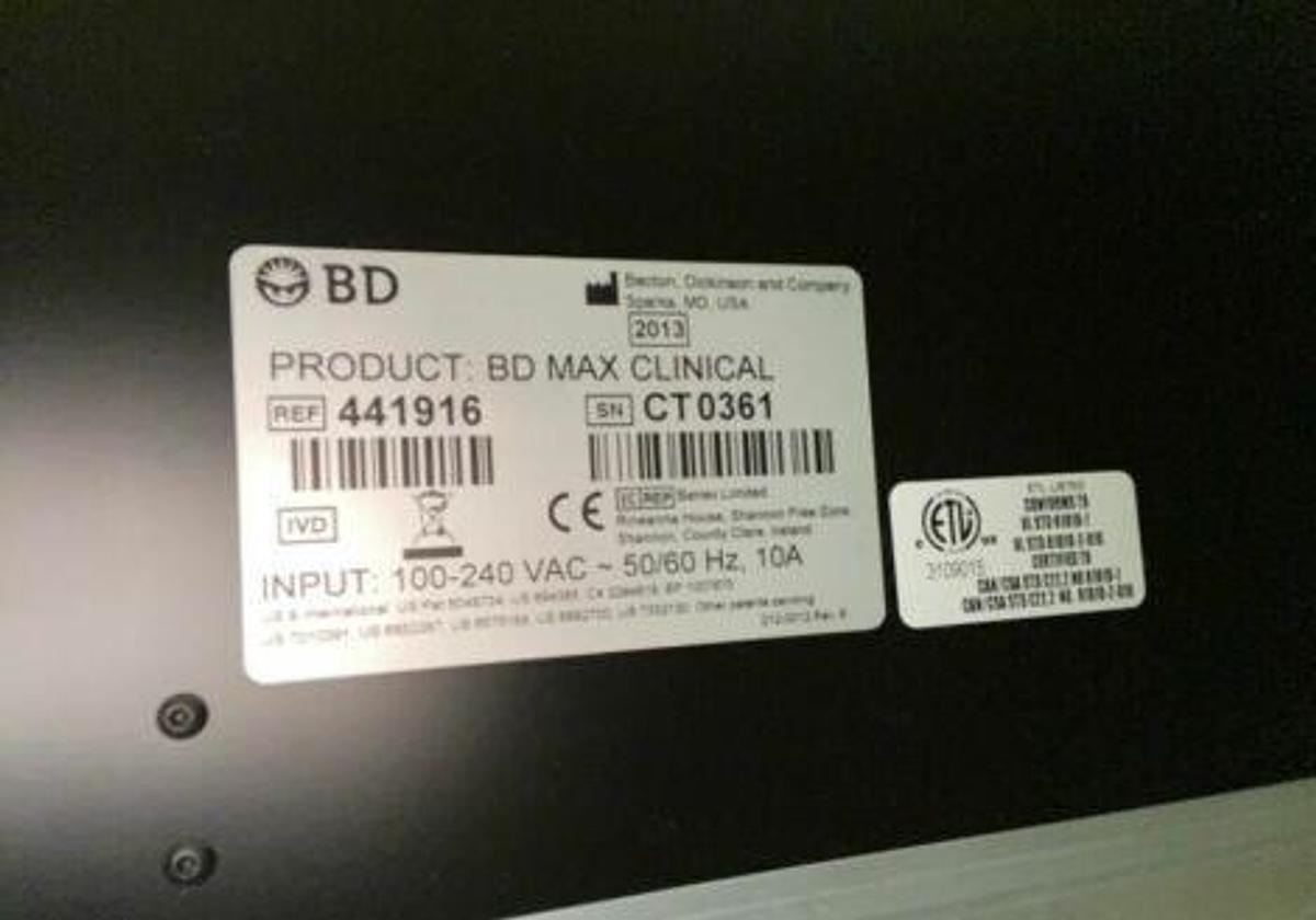 Usado BECTON DICKINSON BDMAX PCR Diagnóstico Molecular