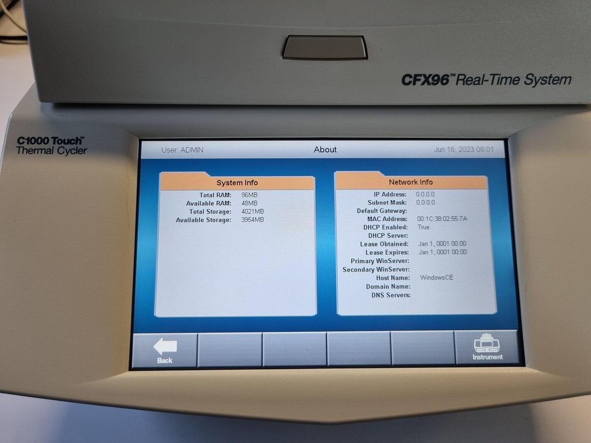 Gebraucht <span>À vendre</span> BIO-RAD CFX96 Touch PCR Thermal Cycler
