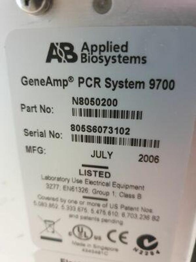 Usado APPLIED BIOSYSTEMS GeneAmp PCR System 9700