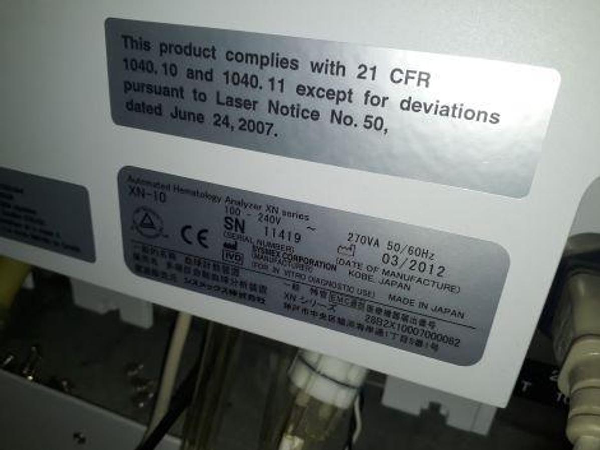 Usado Analizador hematológico SYSMEX XN-2000