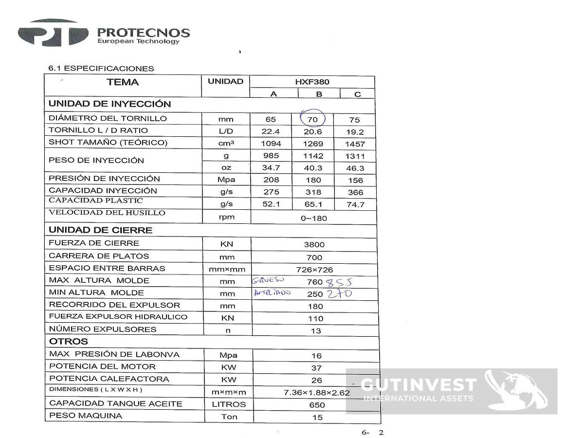 Usado 3 - Inyectora de plástico 380Tn + robot