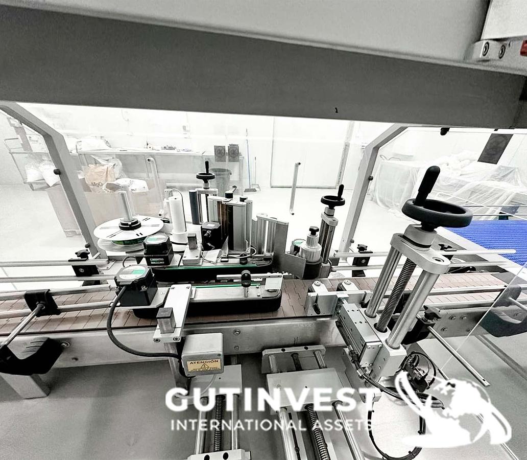 Usado Máquina Etiquetadora botes cristal, plástico, o metal