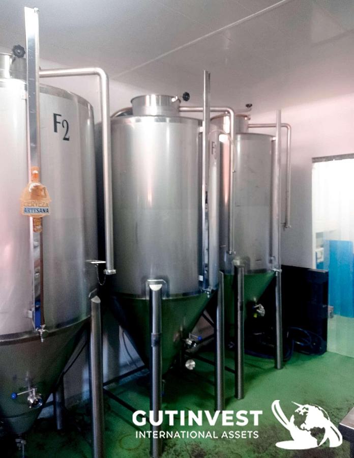 Usado (x3) Depósitos fermentadores de cerveza con cip - 1.000lts/u
