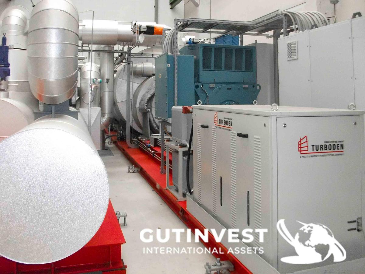 Used Turbine for electricity production with silicone thermal oi