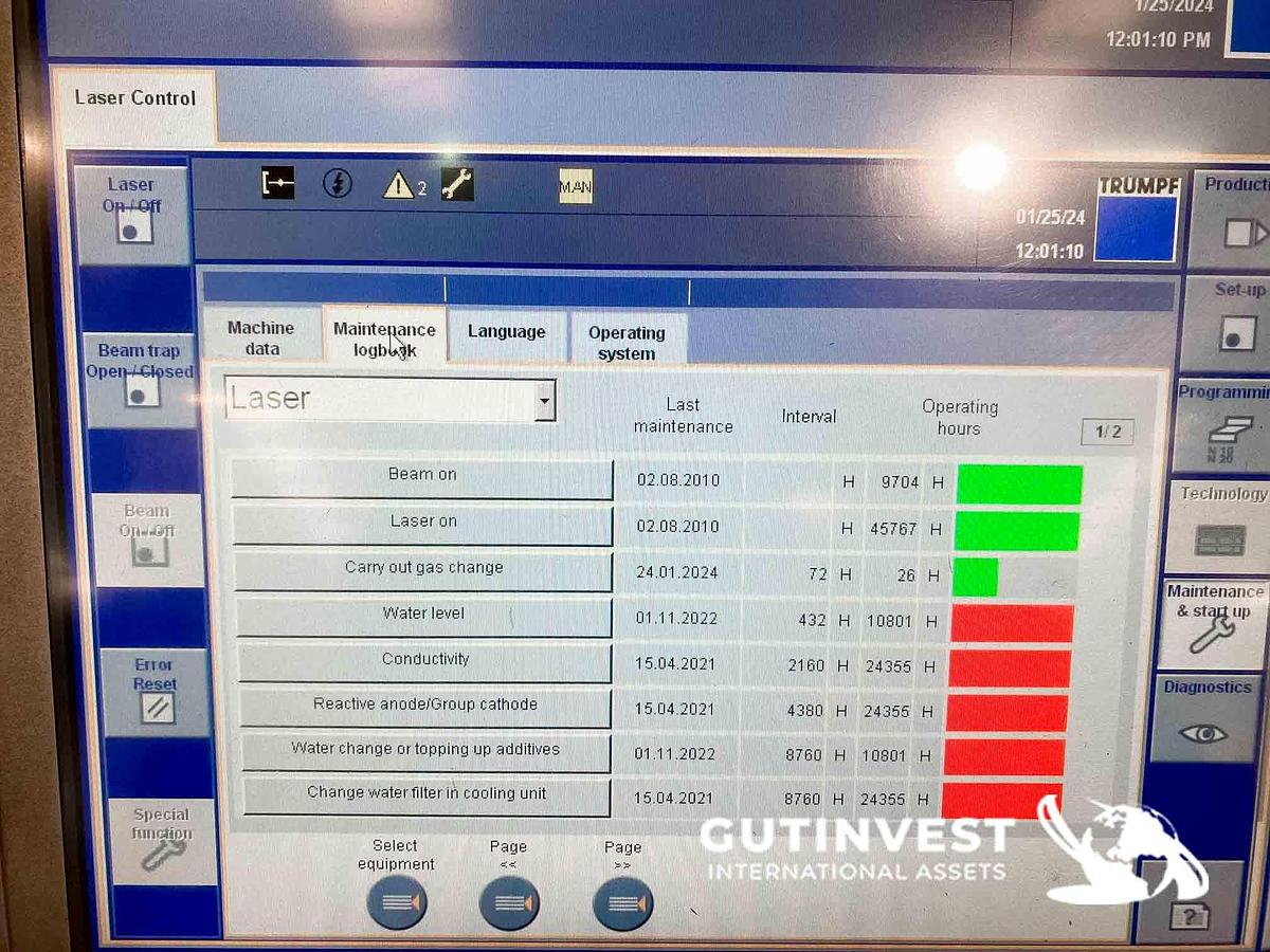 Used 1 - Laser Cutting Machine - 2kW