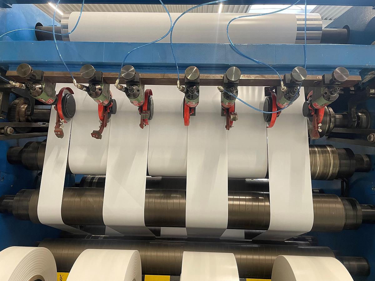 Used Industrial slitting and rewinding machine for flexible roll