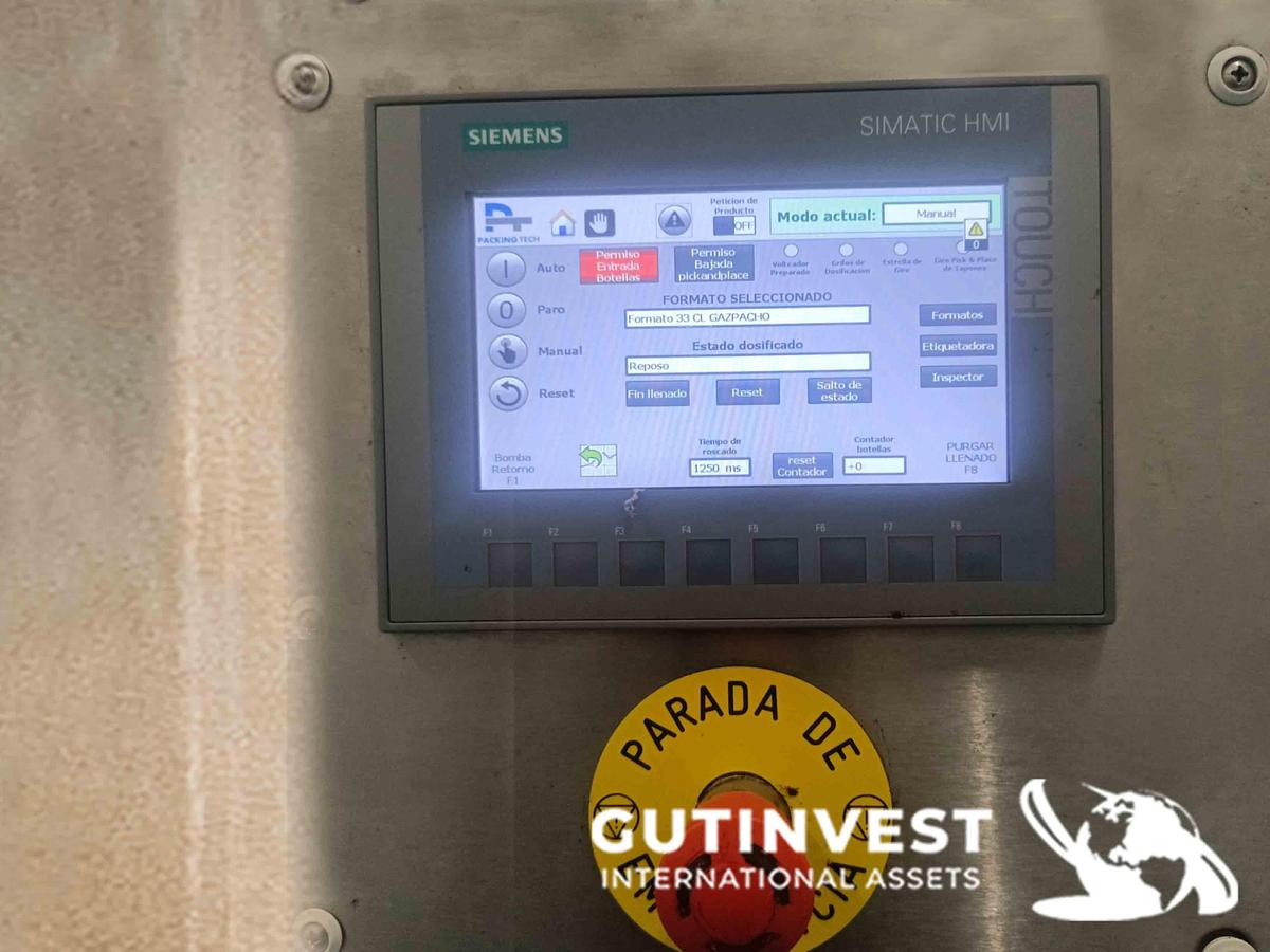 Usado Maquina llenadora y taponadora automática para gazpacho y s