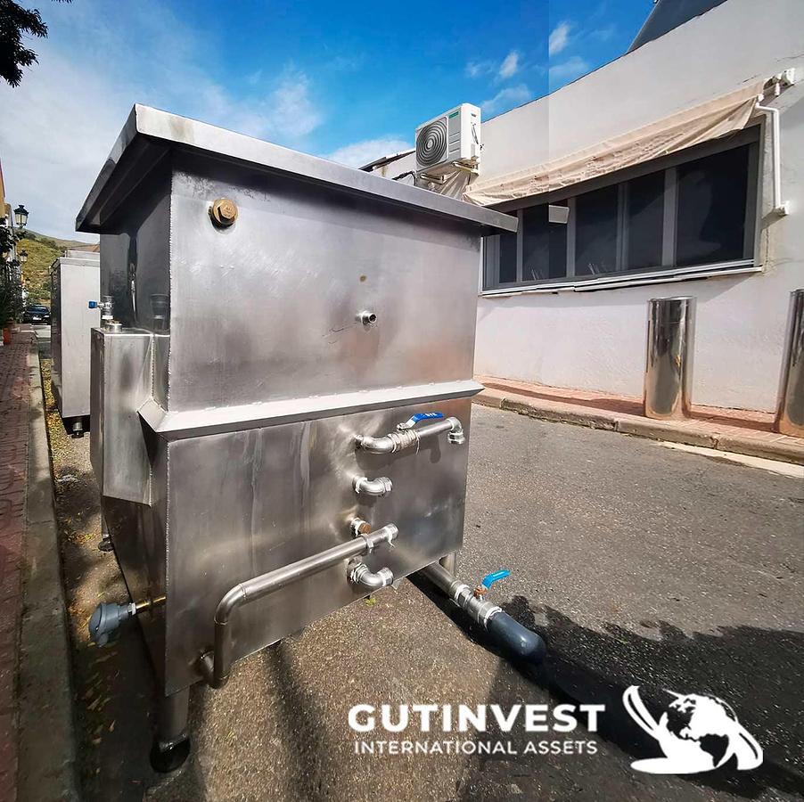 Usado 3 - Recipueste inox. para pasteurizado con quemador y cesta
