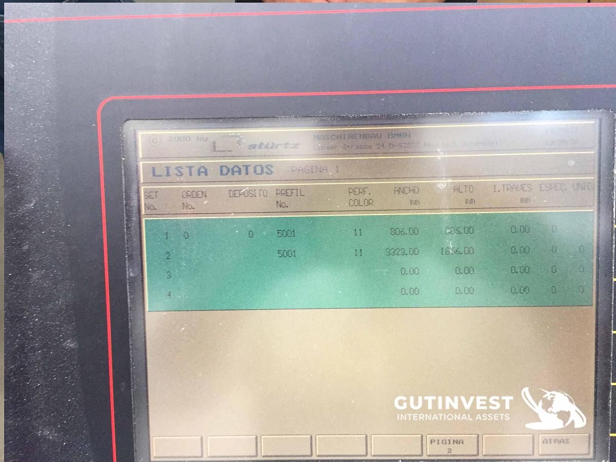 Usado 1 - Soldadura vertical CNC 4 brazos y limpiadora marcos Alu