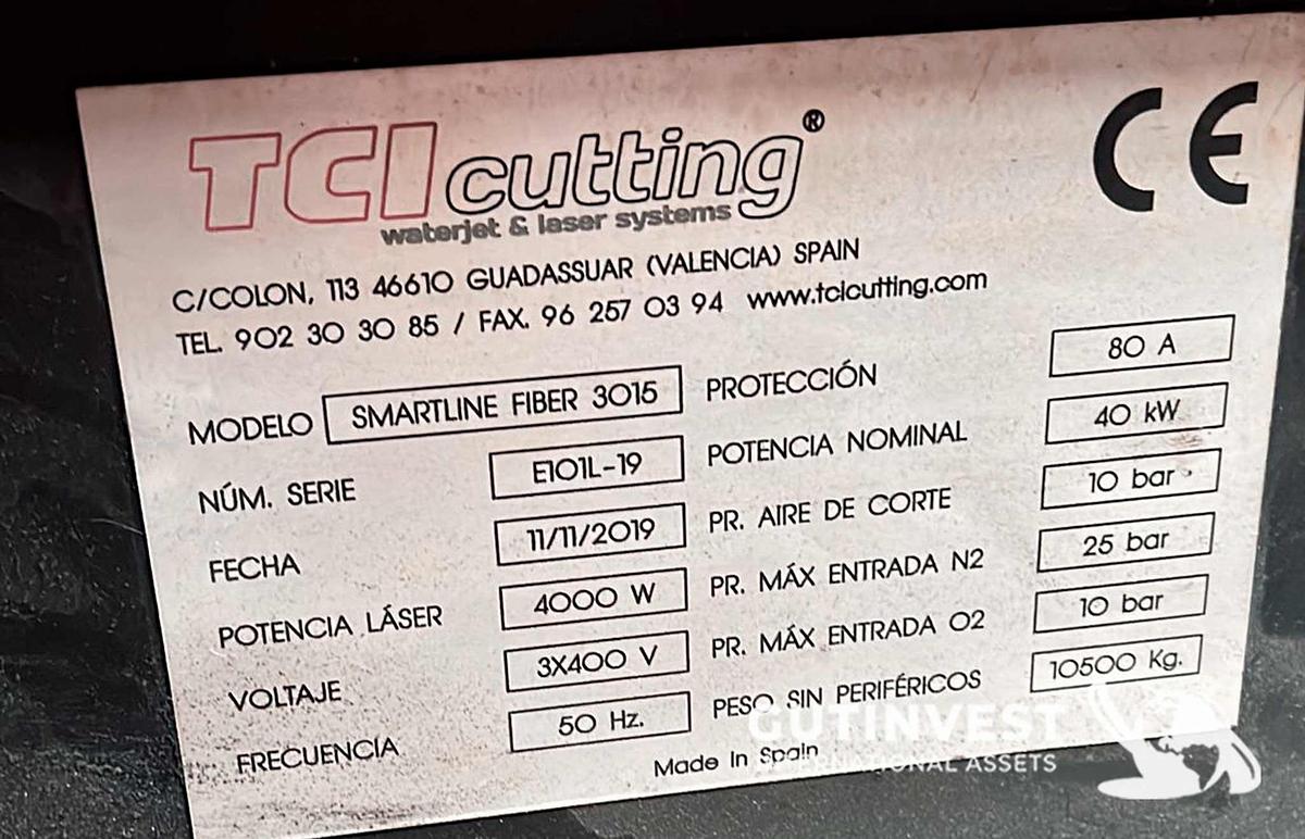Used 1 - Fiber laser cutting machine 2.000W.