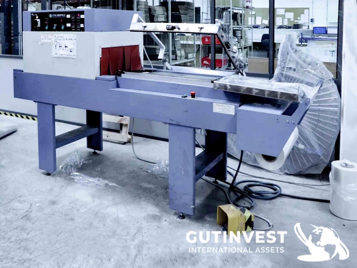 Used shrink wrapping machine + shrink tunnel