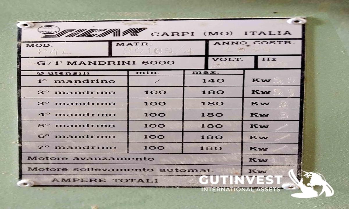 Used 1 - 4-sided moulding machine