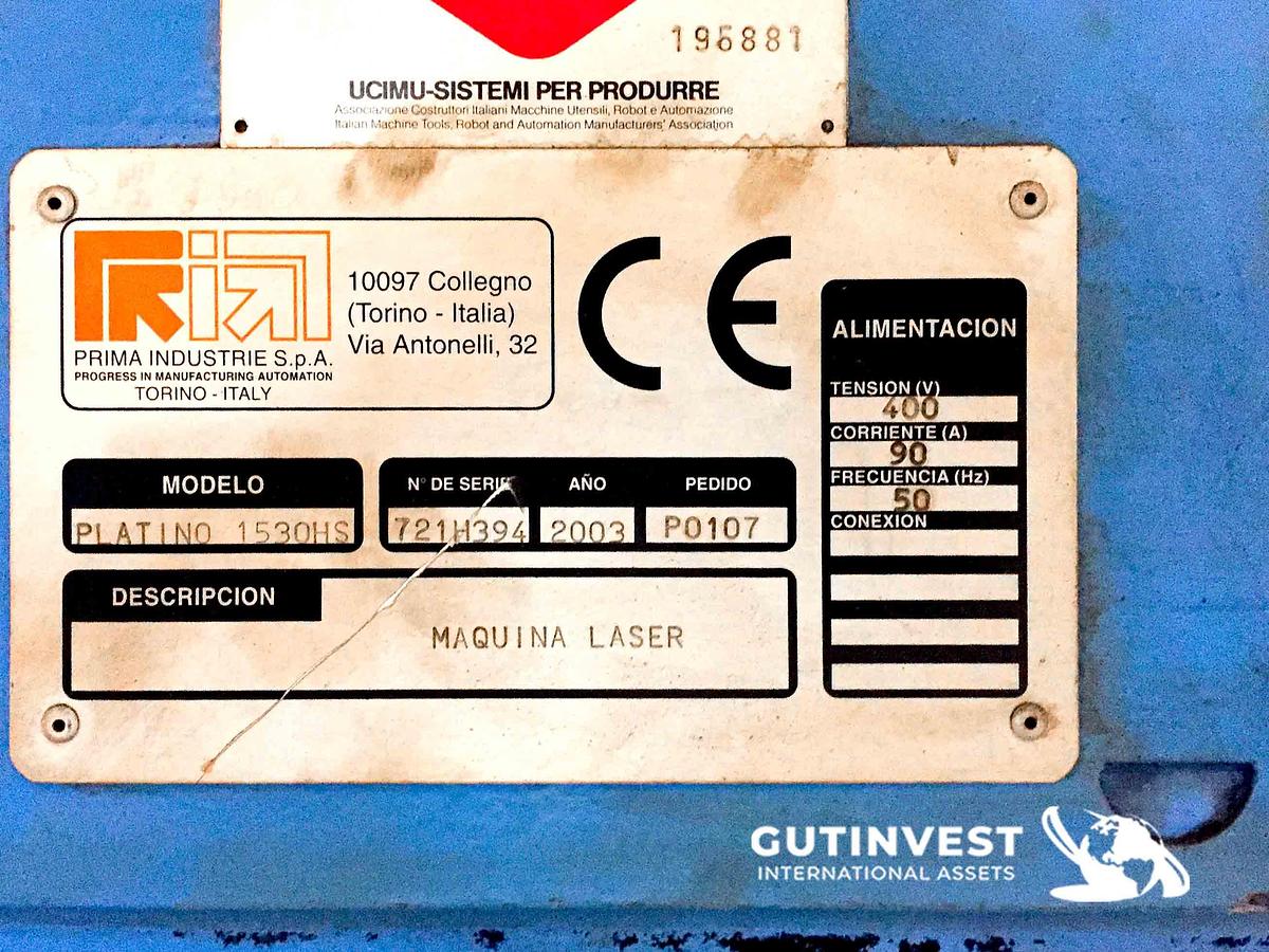 Used 1 - Laser cutting machine CO2 - 2.5kW