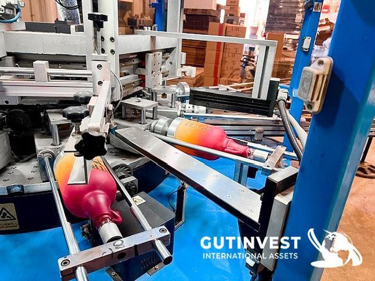 Usado Máquina de serigrafía de 3 colores para botellas