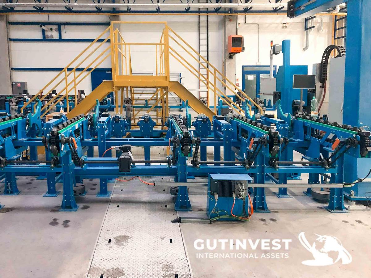 Usado 2 - Línea de empaquetado y flejado para barras de aluminio