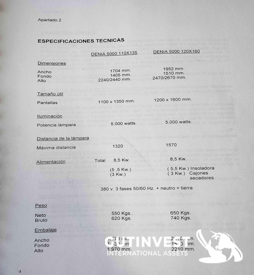 Usado Máquina de insolar para pantallas de serigrafía