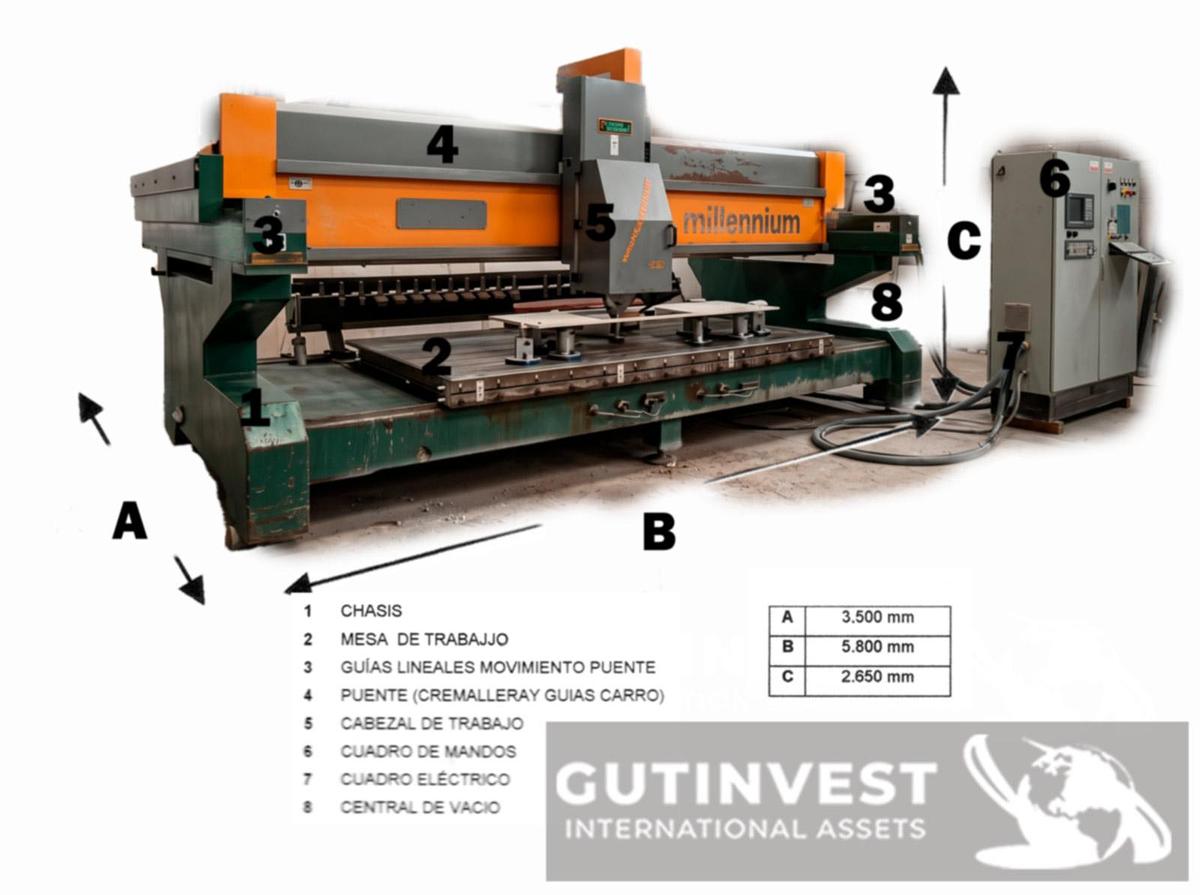 Usado FRESADORA CNC PARA MARMOL